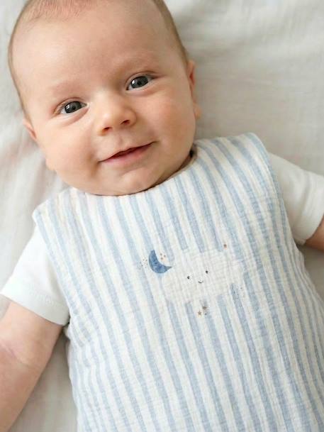 Gigoteuse été en gaze de coton DANS LES NUAGES rayé bleu - vertbaudet enfant 