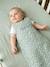 Customisable summer baby sleeping bag MARGUERITE in cotton gauze printed blue - vertbaudet enfant 