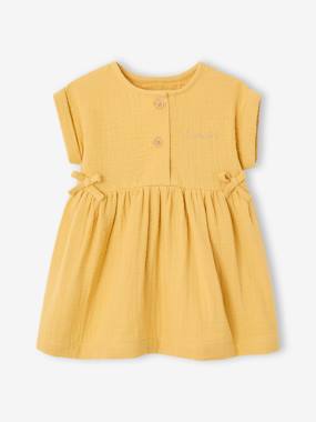 Baby-Dresses & Skirts-Dress in Cotton Gauze for Babies