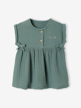 Baby-Dresses & Skirts-Dress in Cotton Gauze for Babies