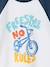 Boy's short-sleeved t-shirt emerald green+ocean blue - vertbaudet enfant 