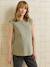 Sleeveless organic cotton nursing clothes t-shirt beige+khaki - vertbaudet enfant 
