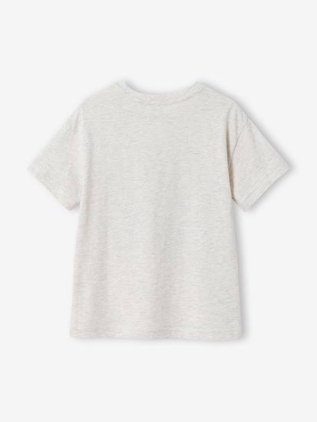 Boy's short-sleeved t-shirt lichen+marl white - vertbaudet enfant 