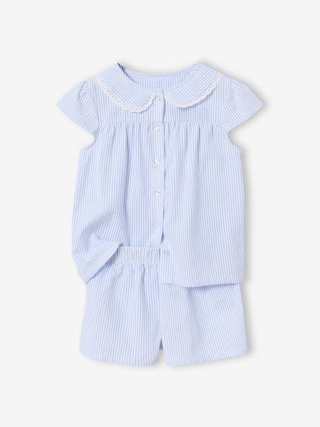 Short-sleeved pyjama playsuit to customise sky blue - vertbaudet enfant 