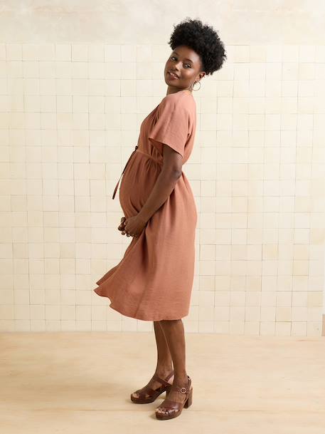 Fluid nursing clothes dress terracotta - vertbaudet enfant 