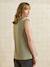 Sleeveless organic cotton nursing clothes t-shirt beige+khaki - vertbaudet enfant 