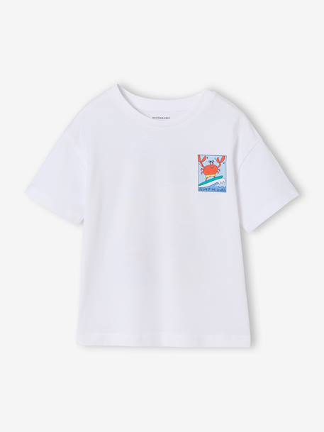 T-shirt with motif on front and back for boys anthracite+dusky pink+ocean blue+sky blue+white - vertbaudet enfant 