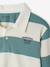 Striped Polo Shirt for Boys aqua green+green+marl grey+navy blue - vertbaudet enfant 