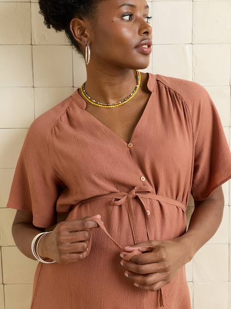 Fluid nursing clothes dress terracotta - vertbaudet enfant 