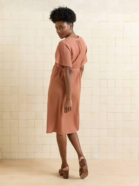 Fluid nursing clothes dress terracotta - vertbaudet enfant 