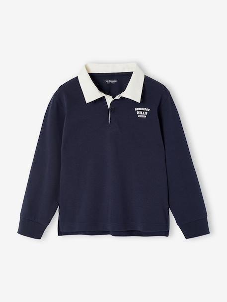 Striped Polo Shirt for Boys aqua green+green+marl grey+navy blue - vertbaudet enfant 