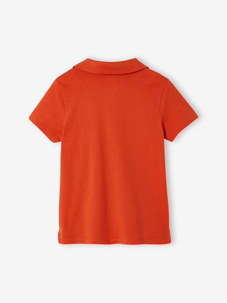 Set of 2 Plain, Short Sleeve Polo Shirts, for Boys aqua green+BLUE LIGHT SOLID WITH DESIGN+orange - vertbaudet enfant 