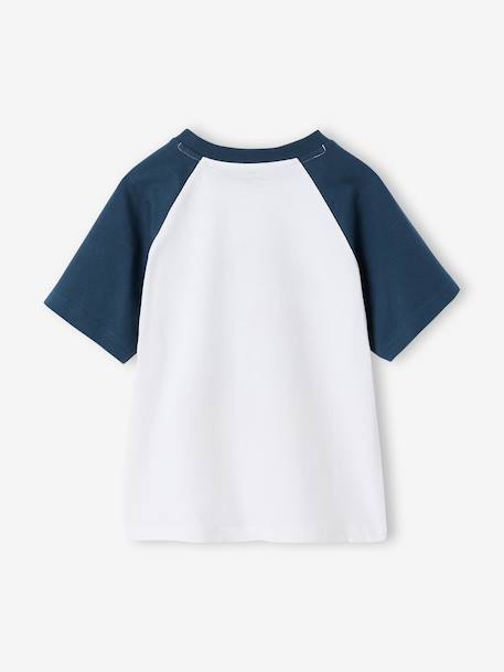 Boy's short-sleeved t-shirt emerald green+ocean blue - vertbaudet enfant 