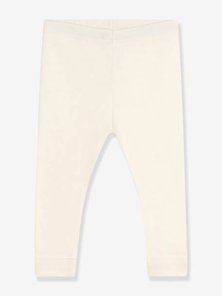 Baby leggings in plain cotton ecru - vertbaudet enfant 