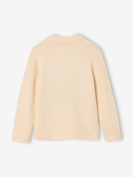 Jumper with flowers for girls vanilla - vertbaudet enfant 