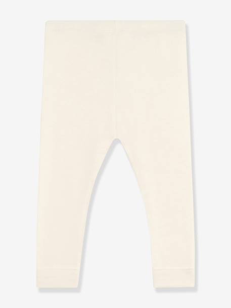Baby leggings in plain cotton ecru - vertbaudet enfant 