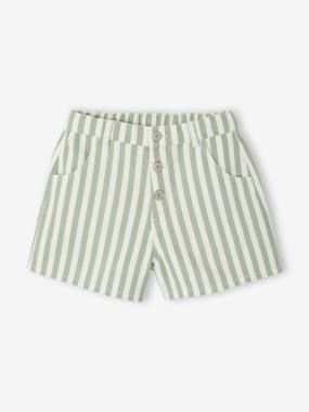 -Short twill fille 