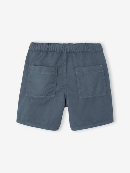 Elasticated bermuda shorts for boys denim blue+fir green+pastel yellow - vertbaudet enfant 