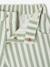 Girl's twill shorts ecru+sage green - vertbaudet enfant 