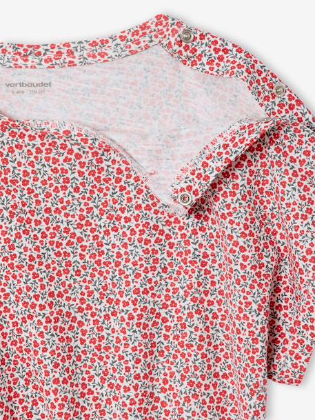 Girl's jersey playsuit ecru+multicoloured - vertbaudet enfant 
