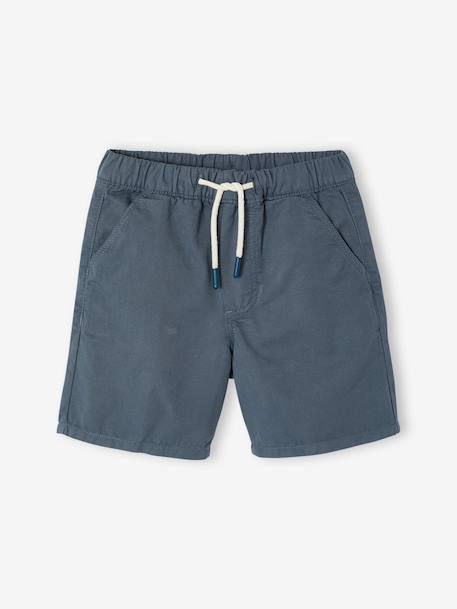 Elasticated bermuda shorts for boys denim blue+fir green+pastel yellow - vertbaudet enfant 