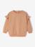 Customisable baby girl's sweatshirt pecan nut+vanilla - vertbaudet enfant 