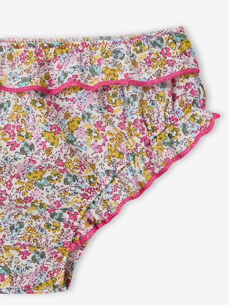 Girls' organic cotton swim briefs multicoloured - vertbaudet enfant 