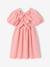 Gingham girl's dress with bows on the back coral - vertbaudet enfant 