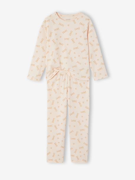 Pack of 3 leopard print pyjamas for girls ecru - vertbaudet enfant 
