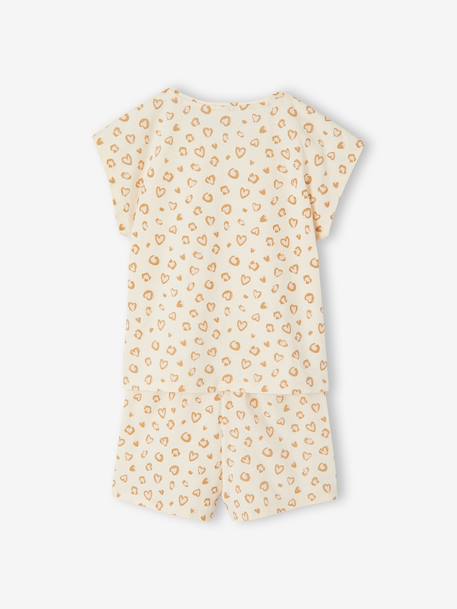 Pack of 3 leopard print pyjamas for girls ecru - vertbaudet enfant 