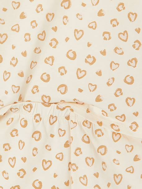 Pack of 3 leopard print pyjamas for girls ecru - vertbaudet enfant 