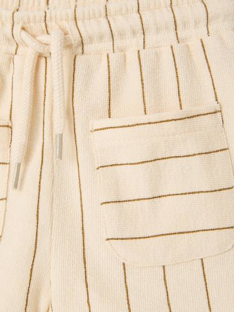 Baby boys' organic cotton shorts ecru - vertbaudet enfant 
