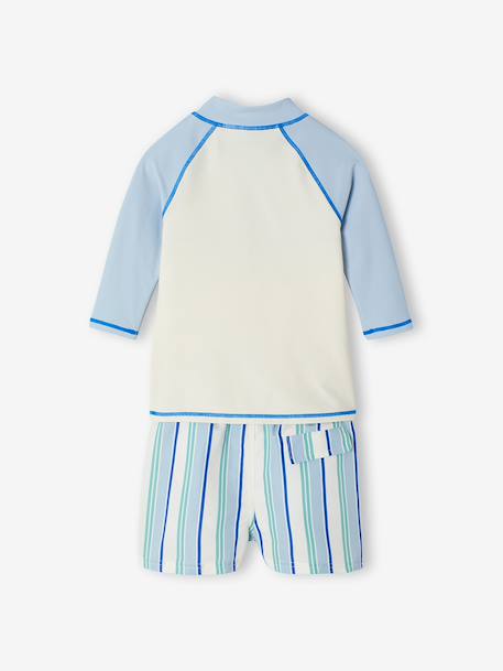 Ensemble maillot de bain anti UV bleu ciel - vertbaudet enfant 