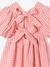 Gingham girl's dress with bows on the back coral - vertbaudet enfant 