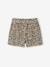 Girl's twill shorts with tie belt rose+striped blue+vanilla - vertbaudet enfant 