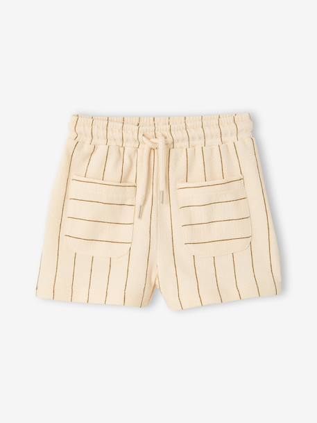 Baby boys' organic cotton shorts ecru - vertbaudet enfant 