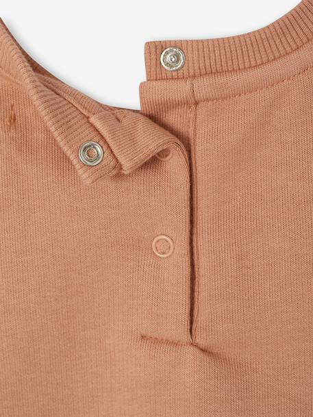 Customisable baby girl's sweatshirt pecan nut+vanilla - vertbaudet enfant 