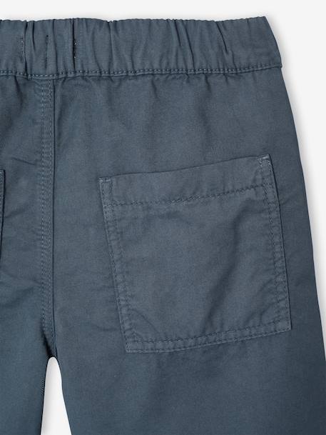 Elasticated bermuda shorts for boys denim blue+fir green+pastel yellow - vertbaudet enfant 