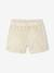Short fille style paperbag écru+rose+tomette - vertbaudet enfant 