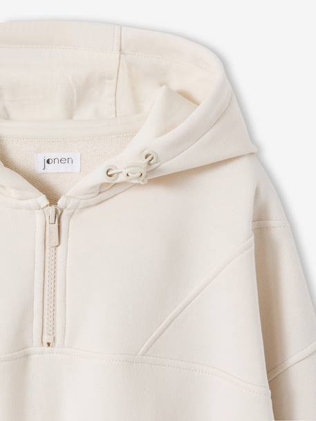 Girl's hooded sweatshirt for sport vanilla - vertbaudet enfant 
