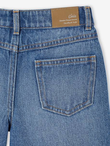 Embroidered floral denim shorts light blue+medium blue - vertbaudet enfant 
