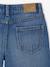 Embroidered floral denim shorts light blue+medium blue - vertbaudet enfant 