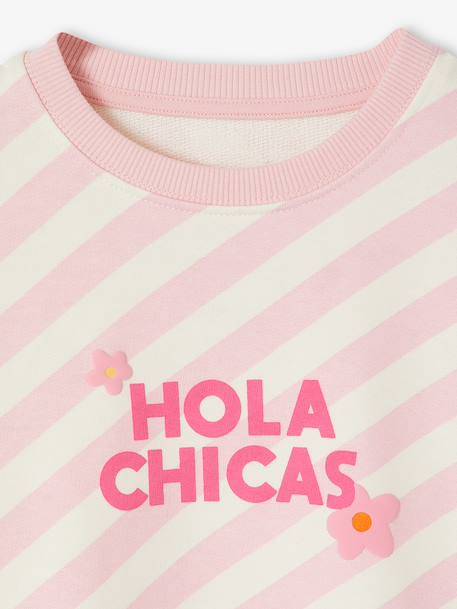 Girl's printed sweatshirt rose - vertbaudet enfant 