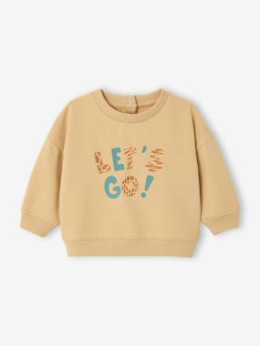Baby-Jumpers, Cardigans & Sweaters-Sweaters-Long-sleeved baby boy's sweatshirt