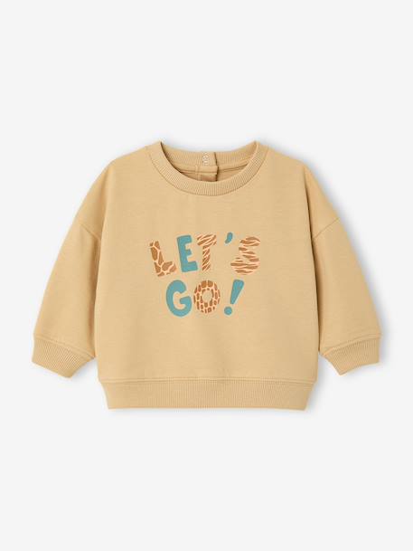 Long-sleeved baby boy's sweatshirt cappuccino - vertbaudet enfant 