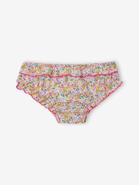 Girls' organic cotton swim briefs multicoloured - vertbaudet enfant 