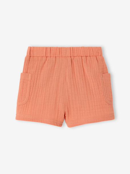 Short bébé gaze coton orange+sable - vertbaudet enfant 