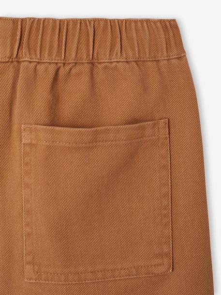 Twill Bermuda Shorts for Boys anthracite+camel - vertbaudet enfant 