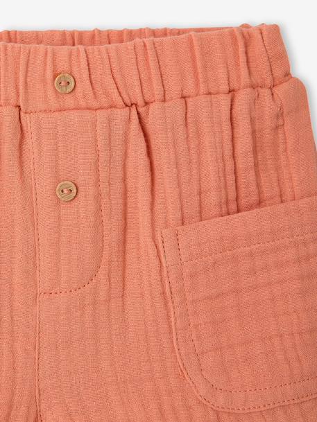Short bébé gaze coton orange+sable - vertbaudet enfant 