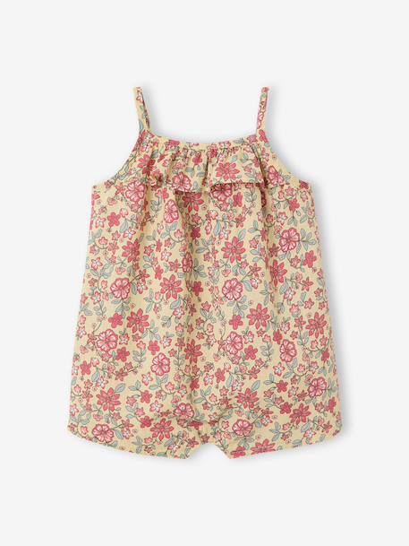 Girl's playsuit with thin straps pale yellow - vertbaudet enfant 